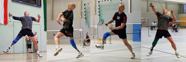 Bewegungsfotos - Badmintontraining auf www.badminton-tips.de