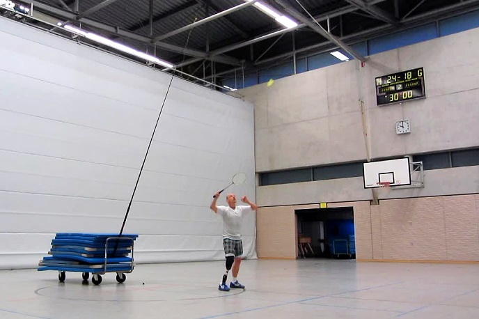 Badmintonangel in Halle Prototyp 2012